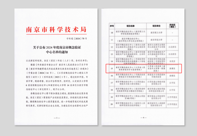 喜讯 | 研究院参加联合申报的“南京市概念验证中心”获批